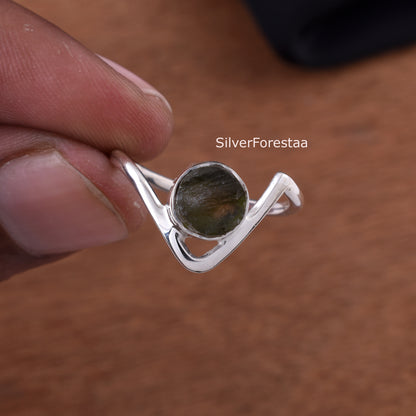 Healing Moldavite Ring | Engagement Ring