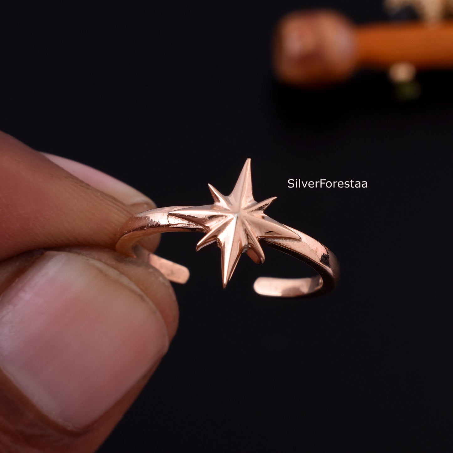 Celestial Starburst Ring | Boho Art Deco Jewelry