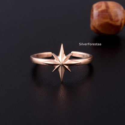 Celestial Starburst Ring | Boho Art Deco Jewelry