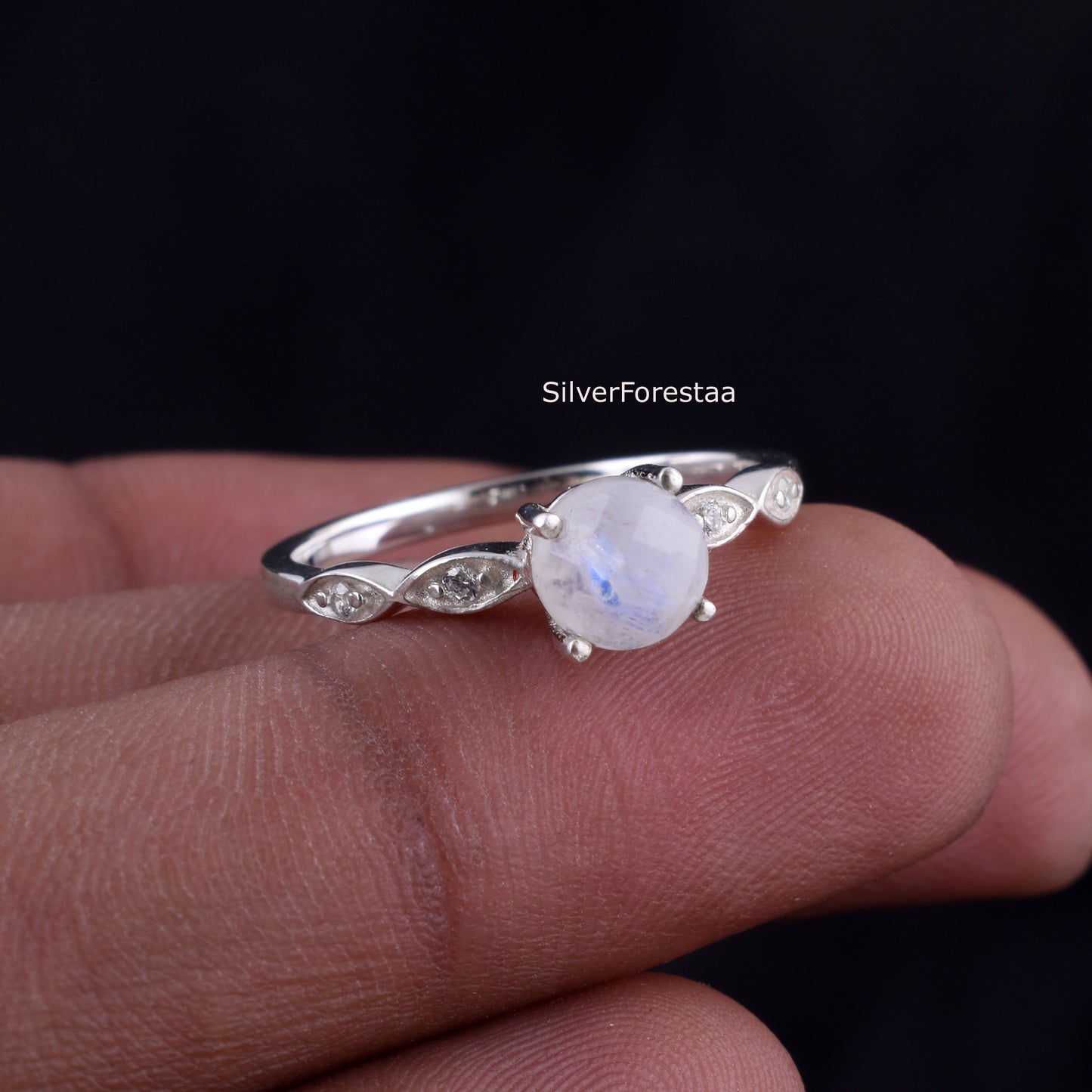 Moonstone Promise Ring | June Birthstone Jewelry