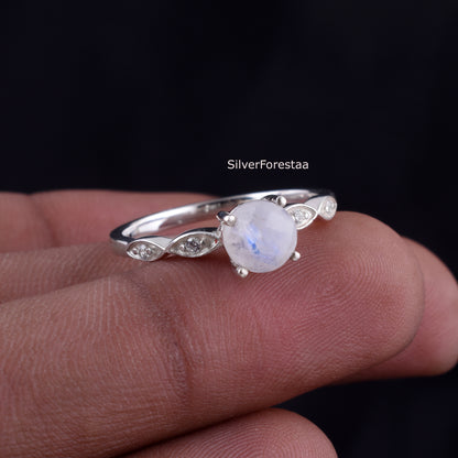 Moonstone Promise Ring | June Birthstone Jewelry