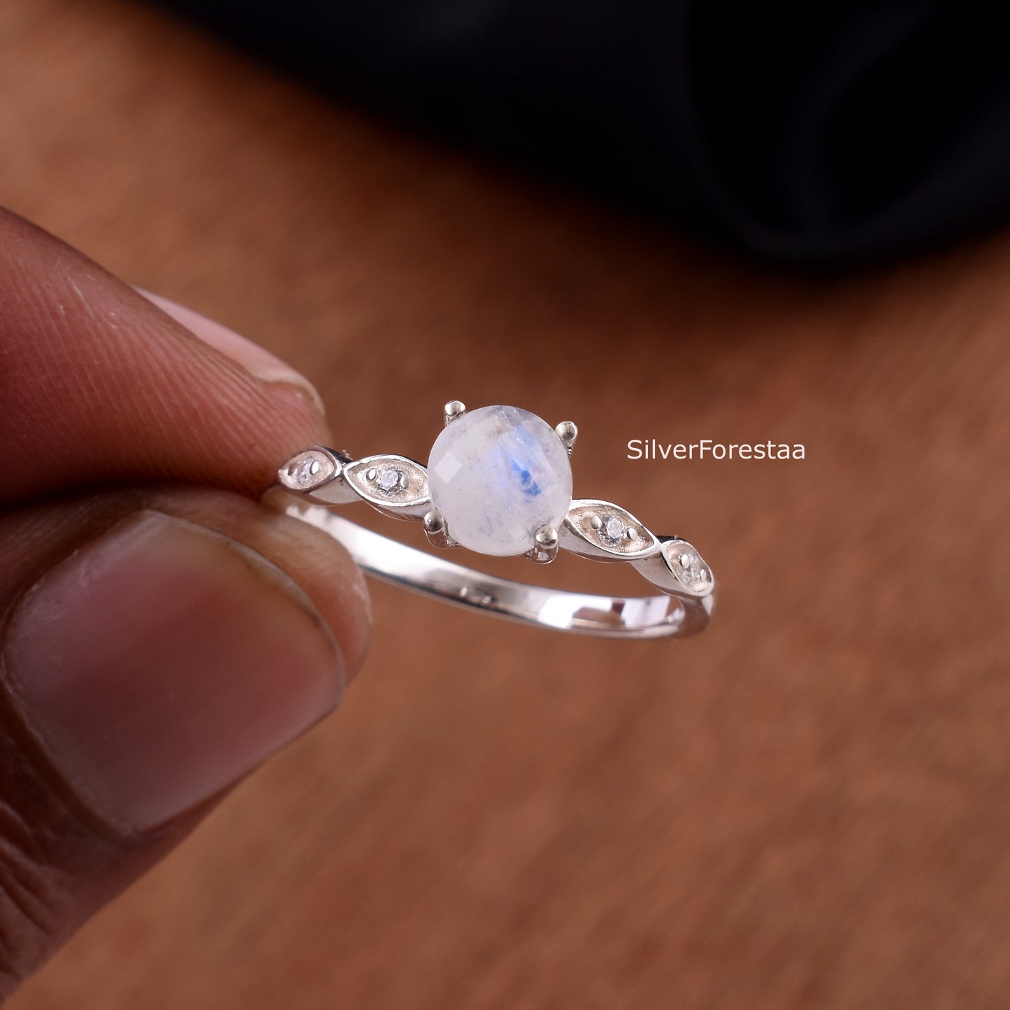 Moonstone Promise Ring | June Birthstone Jewelry
