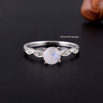 Moonstone Promise Ring | June Birthstone Jewelry