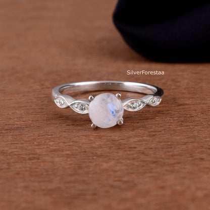 Moonstone Promise Ring | June Birthstone Jewelry