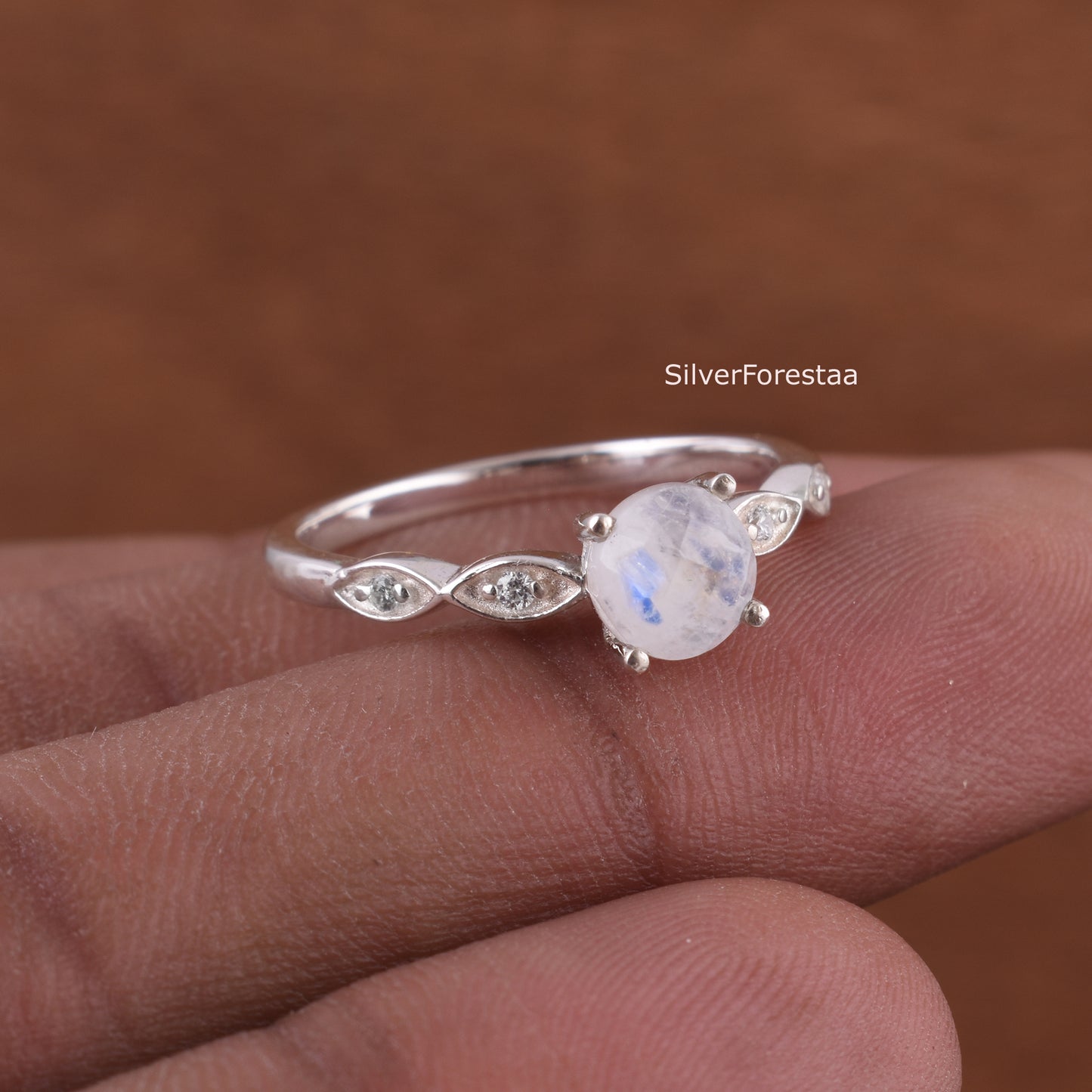 Moonstone Promise Ring | June Birthstone Jewelry