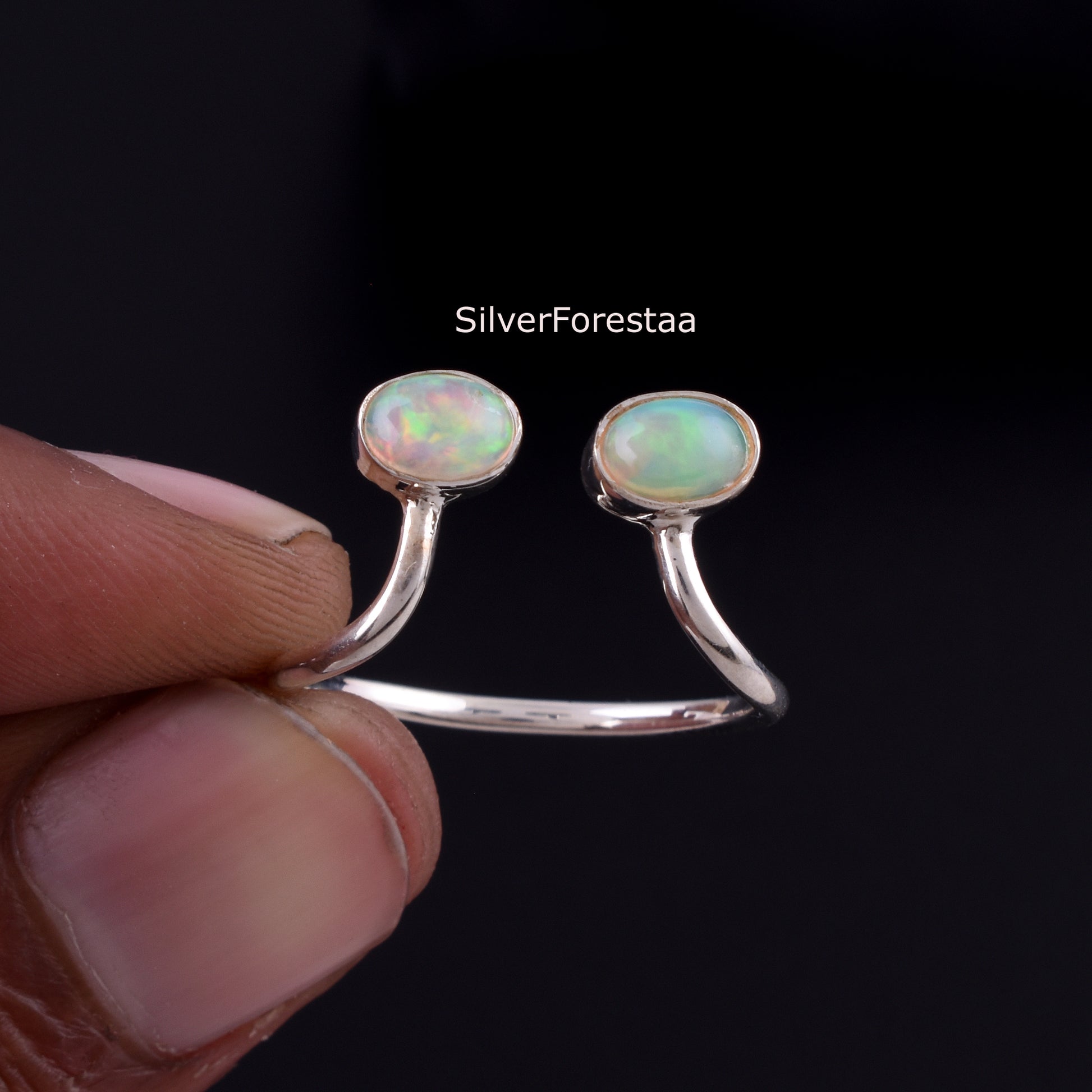 Opal Silver Ring