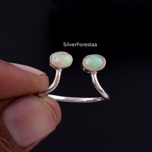 Opal Silver Ring