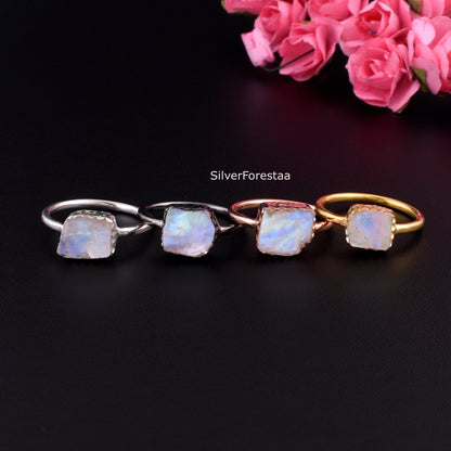  Moonstone Silver Ring 