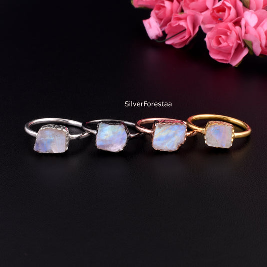  Moonstone Silver Ring 