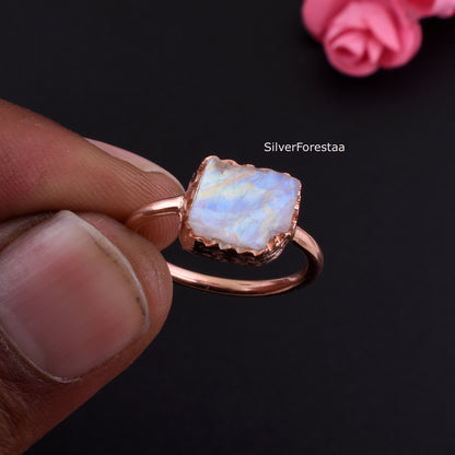 Shop Raw Moonstone Silver Ring | SilverForestaa