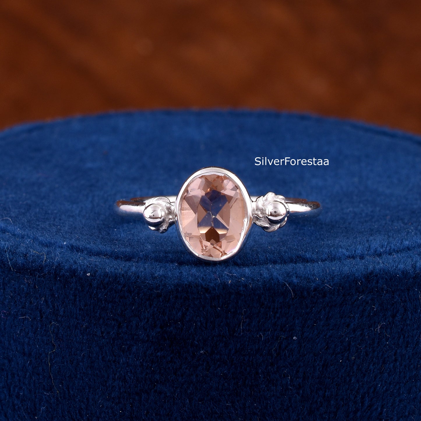 Pink Morganite Silver Ring – Bridal & Engagement Jewelry