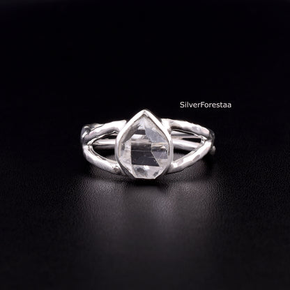 Handmade Herkimer Diamond Sterling Silver Ring