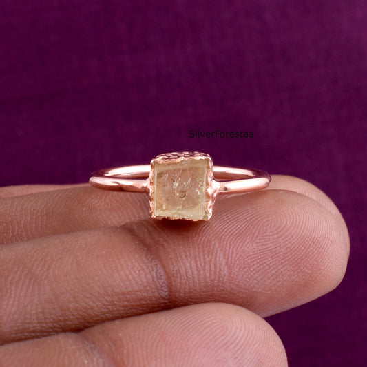 Genuine Libyan Tektite Ring | 925 Sterling Silver Design