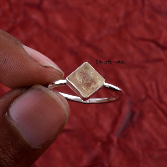 925 Sterling Silver Libyan Tektite Ring – Rare Cosmic Gem