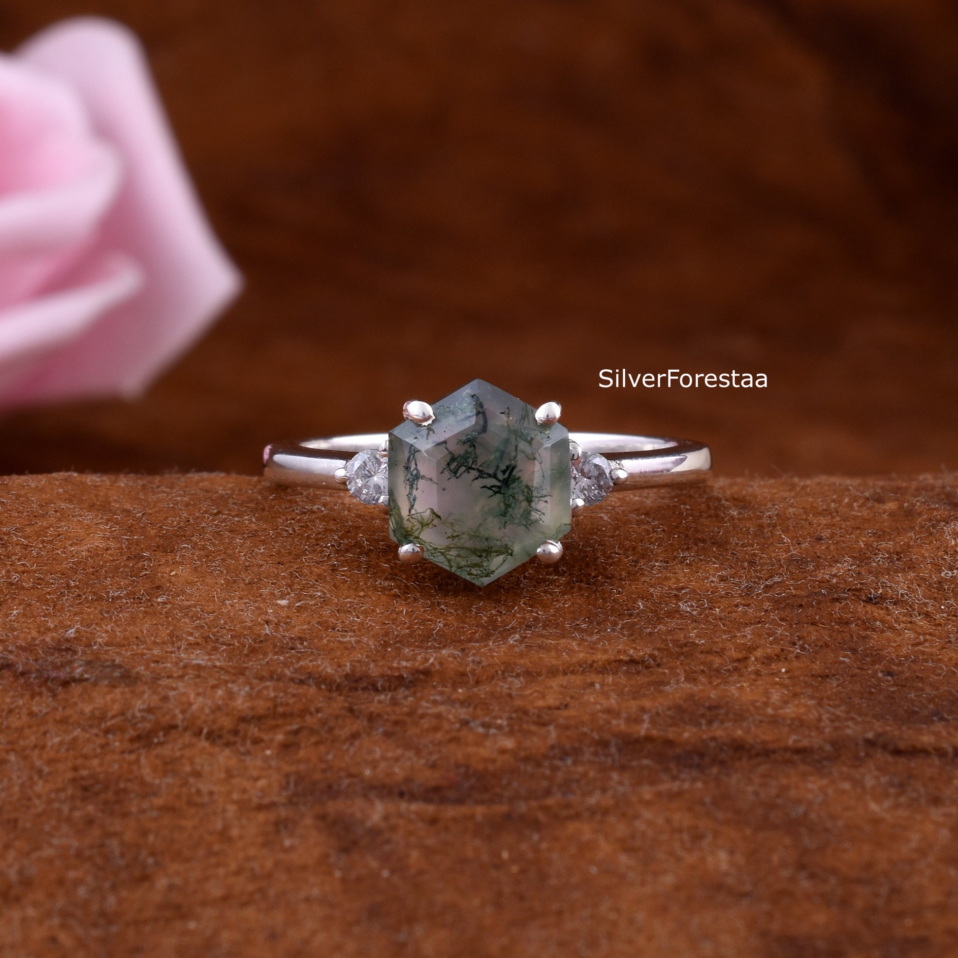 Silver Gemstone Ring 