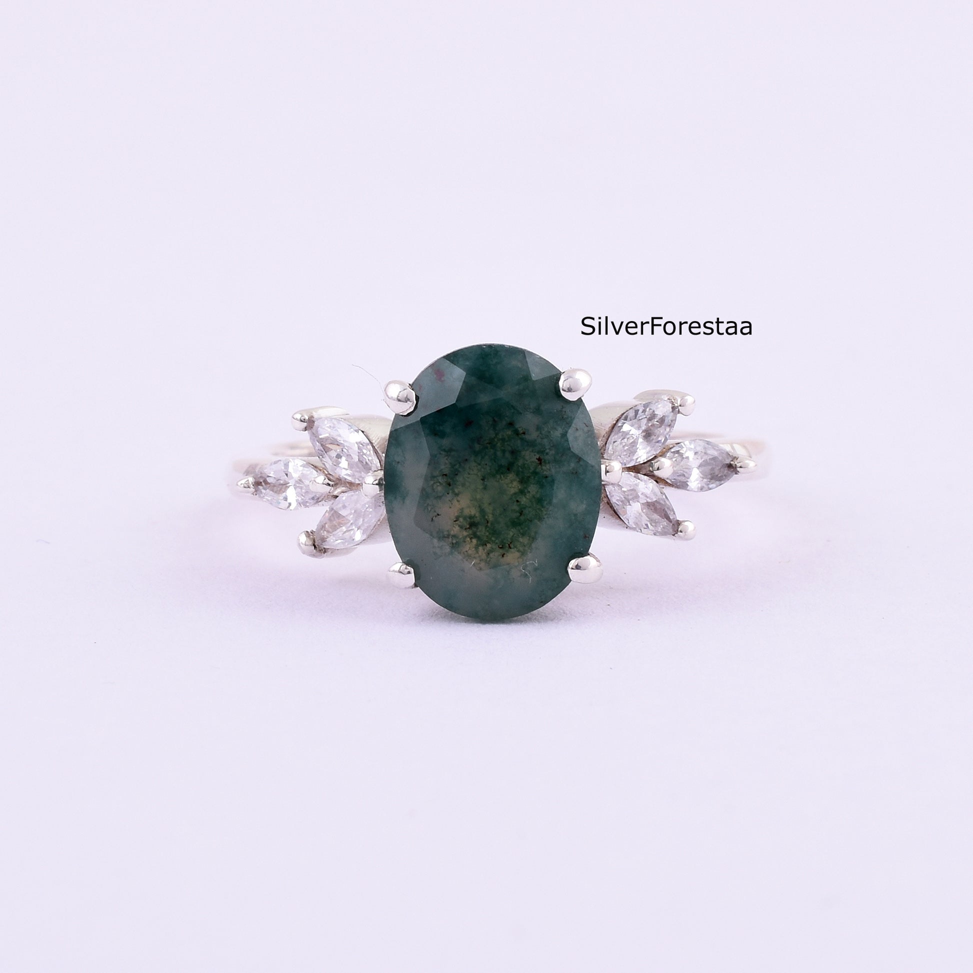 moss agate ring