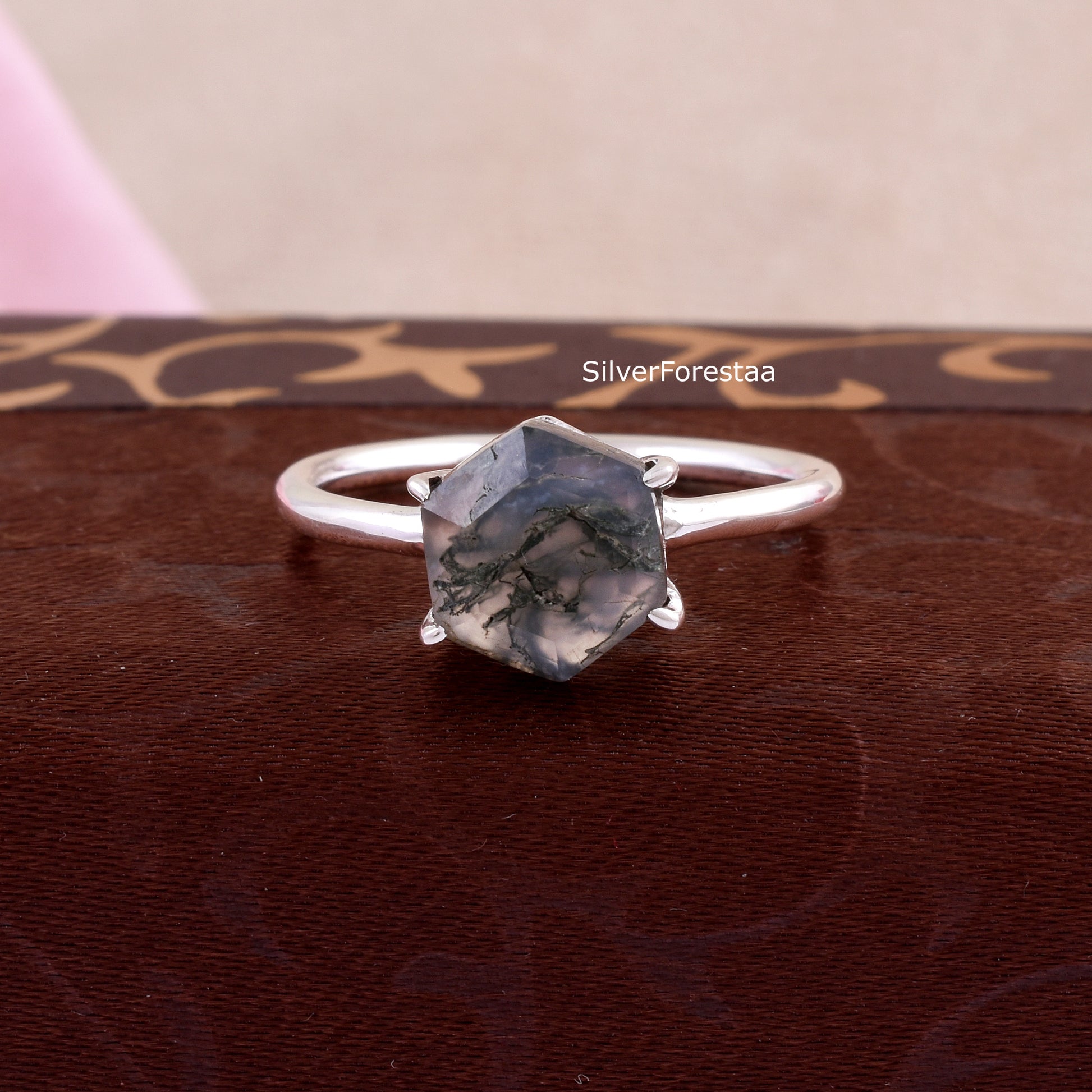 Moss Agate Ring