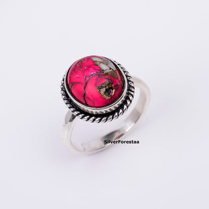 Sacred Sky Stone – Handmade Boho Ring in Sterling Silver