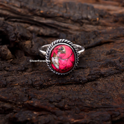 Sacred Sky Stone – Handmade Boho Ring in Sterling Silver
