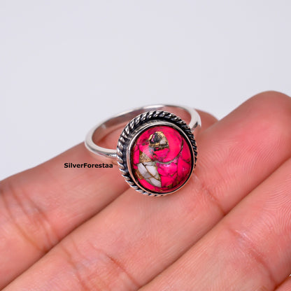Sacred Sky Stone – Handmade Boho Ring in Sterling Silver