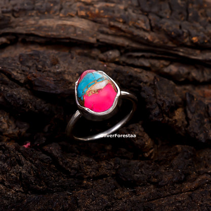 Twilight Cotton Candy – Soft Turquoise Ring in Sterling Silver