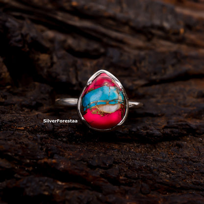 Twilight Cotton Candy – Soft Turquoise Ring in Sterling Silver