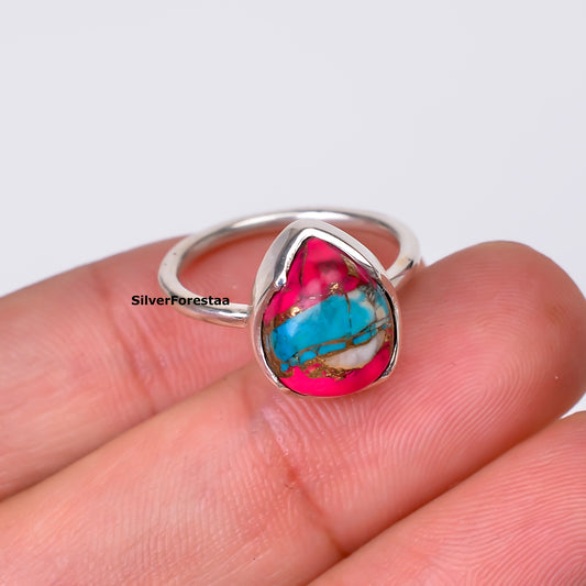 Twilight Cotton Candy – Soft Turquoise Ring in Sterling Silver