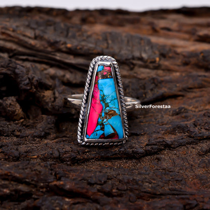 Cotton Candy Dreams – Turquoise Ring in Fine Sterling Silver