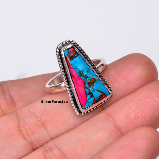 Cotton Candy Dreams – Turquoise Ring in Fine Sterling Silver