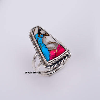 Nature's Cotton Candy – Turquoise Ring in 925 Sterling Silver