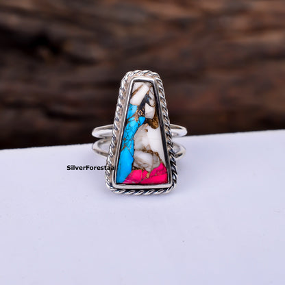 Nature's Cotton Candy – Turquoise Ring in 925 Sterling Silver