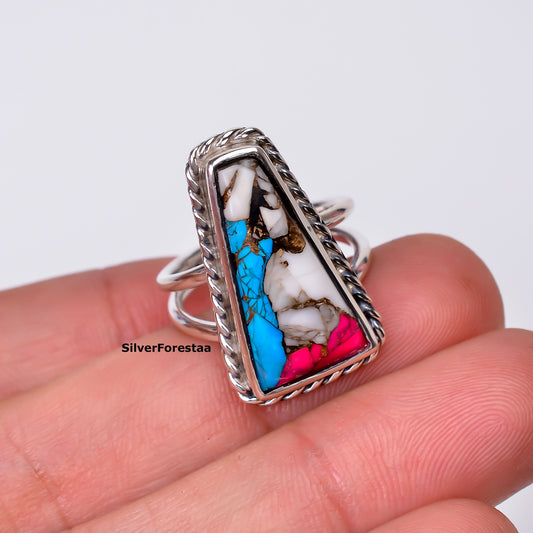 Nature's Cotton Candy – Turquoise Ring in 925 Sterling Silver