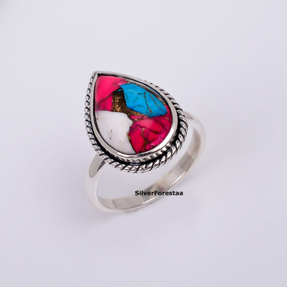 Cotton Candy Bliss – Turquoise Ring in 925 Sterling Silver