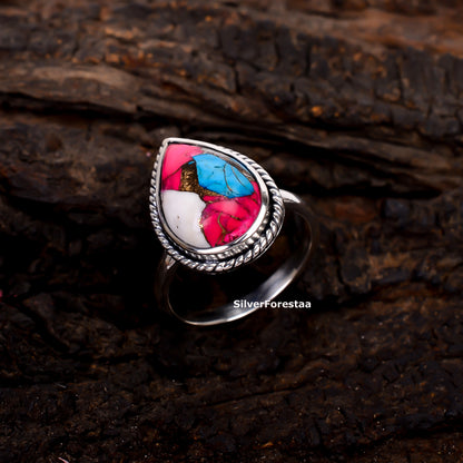 Cotton Candy Bliss – Turquoise Ring in 925 Sterling Silver