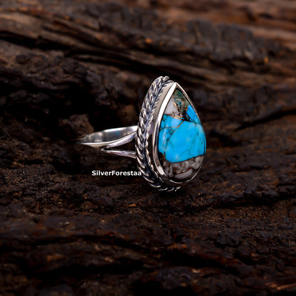 Soft Hues, Bold Style – Cotton Candy Turquoise 925 Silver Ring