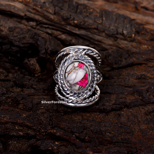 Cotton Candy Turquoise Ring in 925 Sterling Silver – Sweet & Stylish