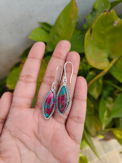 Buy Turquoise Silver Drop Earrings | SilverForestaa