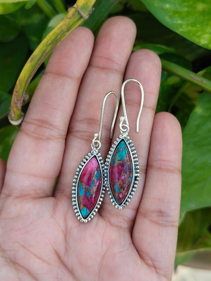 Buy Turquoise Silver Drop Earrings | SilverForestaa