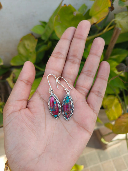 Buy Turquoise Silver Drop Earrings | SilverForestaa