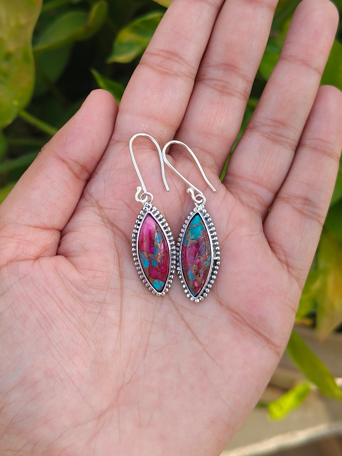 Buy Turquoise Silver Drop Earrings | SilverForestaa