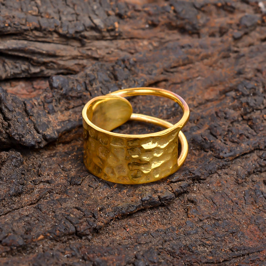 Artisan Hammered Silver Ring | Handmade Wedding Band