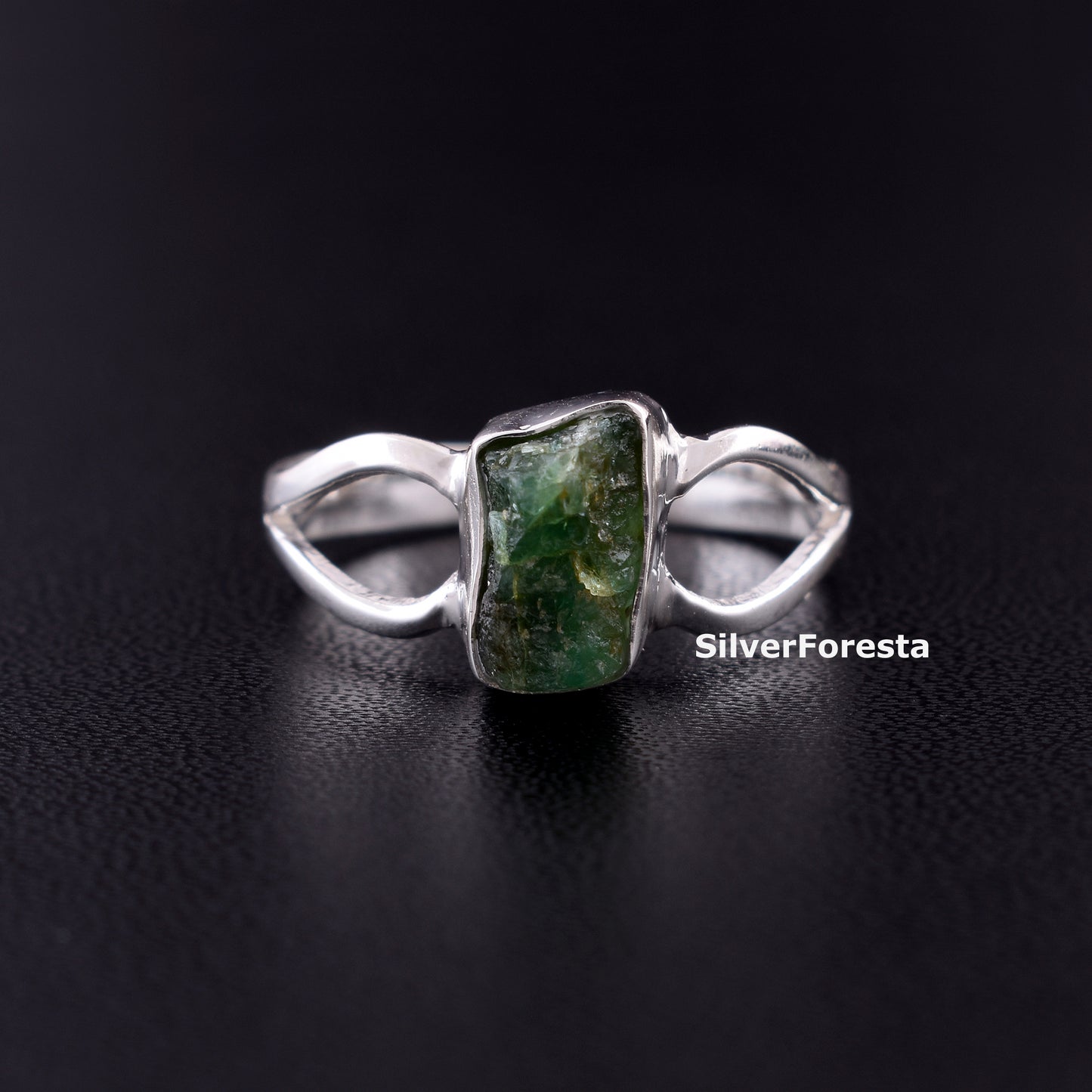 Rough Emerald Ring – May Birthstone Gift for Her