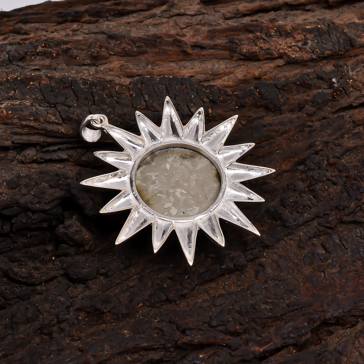 925 Sterling Silver Raw Rough Iron Pyrite Necklace - SilverForestaa