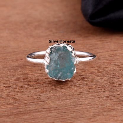 Blue Apatite Ring – 925 Sterling Silver Jewelry