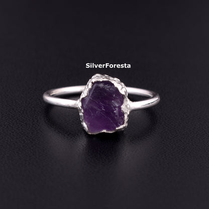 925 Sterling Silver Amethyst Ring – February Birthstone Gift