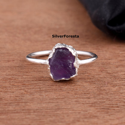 925 Sterling Silver Amethyst Ring – February Birthstone Gift