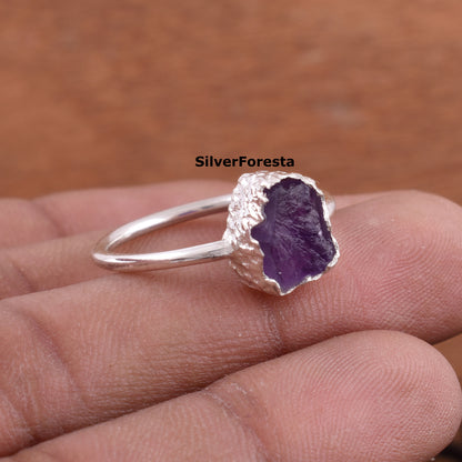 925 Sterling Silver Amethyst Ring – February Birthstone Gift
