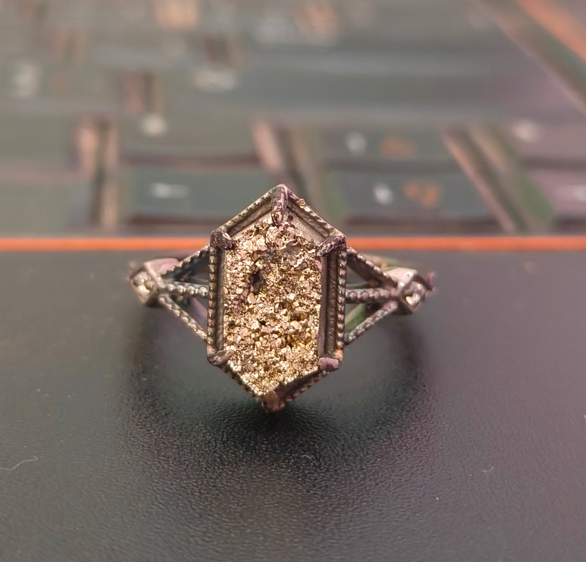 Raw Pyrite Gemstone Ring 925 Silver – SilverForestaa - SILVERFORESTAA