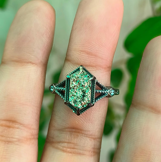 Raw Pyrite Gemstone Ring 925 Silver – SilverForestaa - SILVERFORESTAA