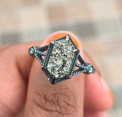 Raw Pyrite Gemstone Ring 925 Silver – SilverForestaa - SILVERFORESTAA
